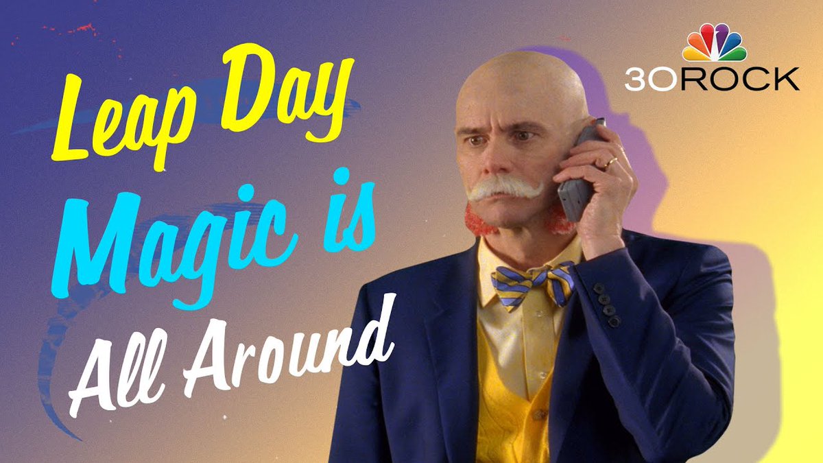 acidufo's tweet photo. "But nothing that happens on leap day counts..." 📙📘 2020 🎉🍸 #HappyLeapDay #30rock @JimCarrey #leapdavewilliams https://t.co/8zBvq4EdXY