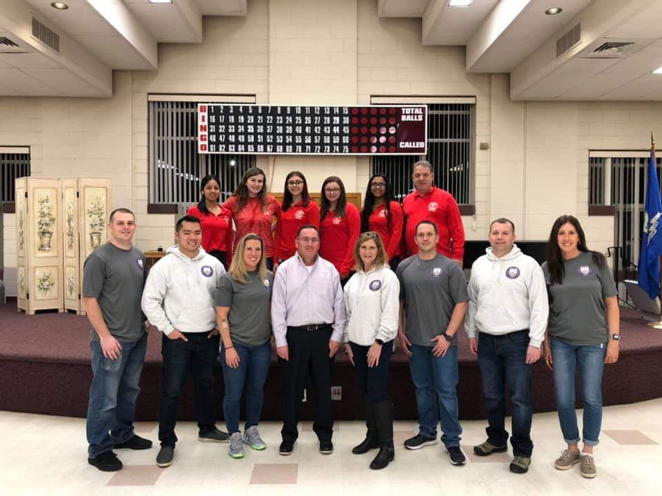 EHHS SADD STUDENTS taking part in the East Haven Police Athletic League