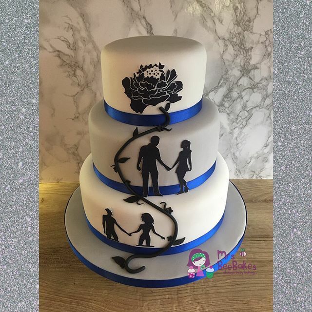mrsbeebakes's tweet photo. Floriane and Jerome wanted their story to be included in their #weddingcake - they asked me for bespoke silhouettes (created by @OrangeFourDesign - thank you!) on a simple white and grey three tier cake... #MrsBeeBakes #SilhouetteCake #WhitleyBayCakes #C… https://t.co/jXfynF3zsH https://t.co/4hc5PzPWka