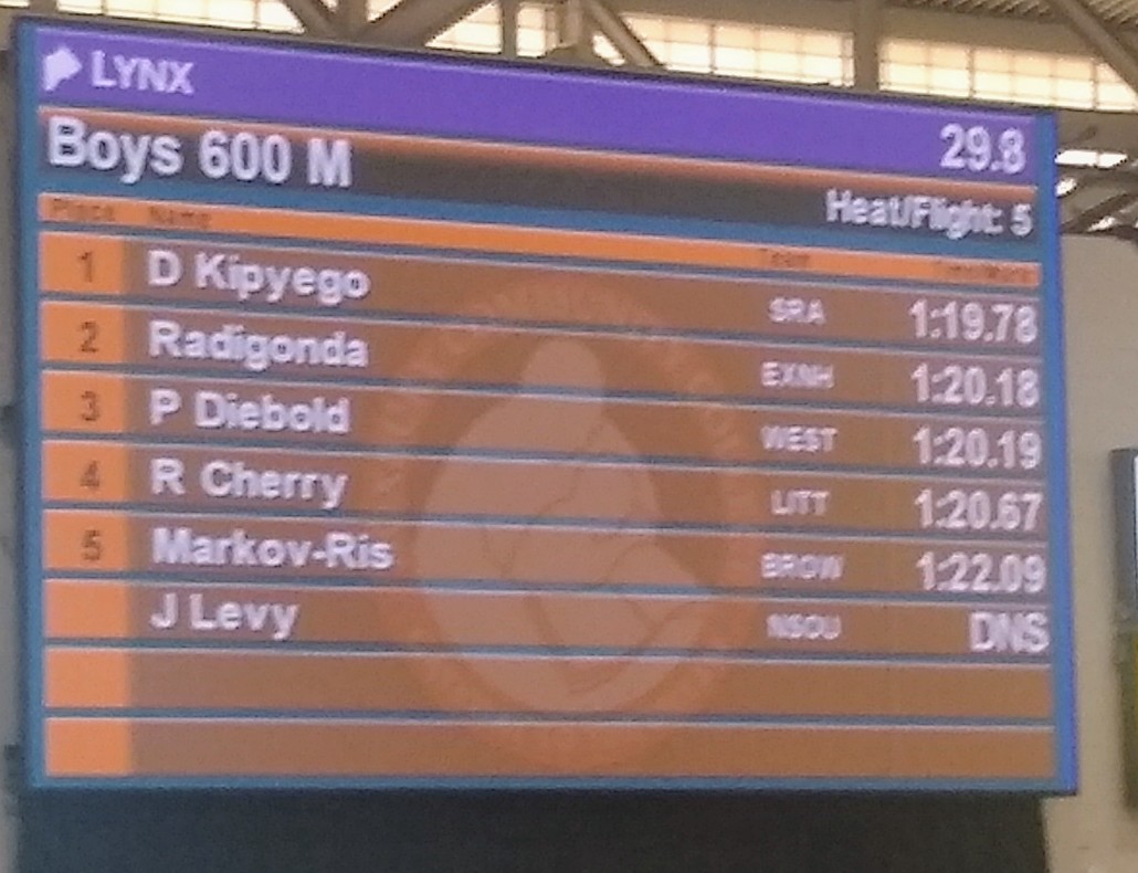 Congratulations to LHS junior Reed Cherry for placing 4th at the New England Championship meet.  He set a new school record in the 600M and qualified for the National Championships with a 1:20.67. <a href="/lps_athletics/">Mike Lynn</a>