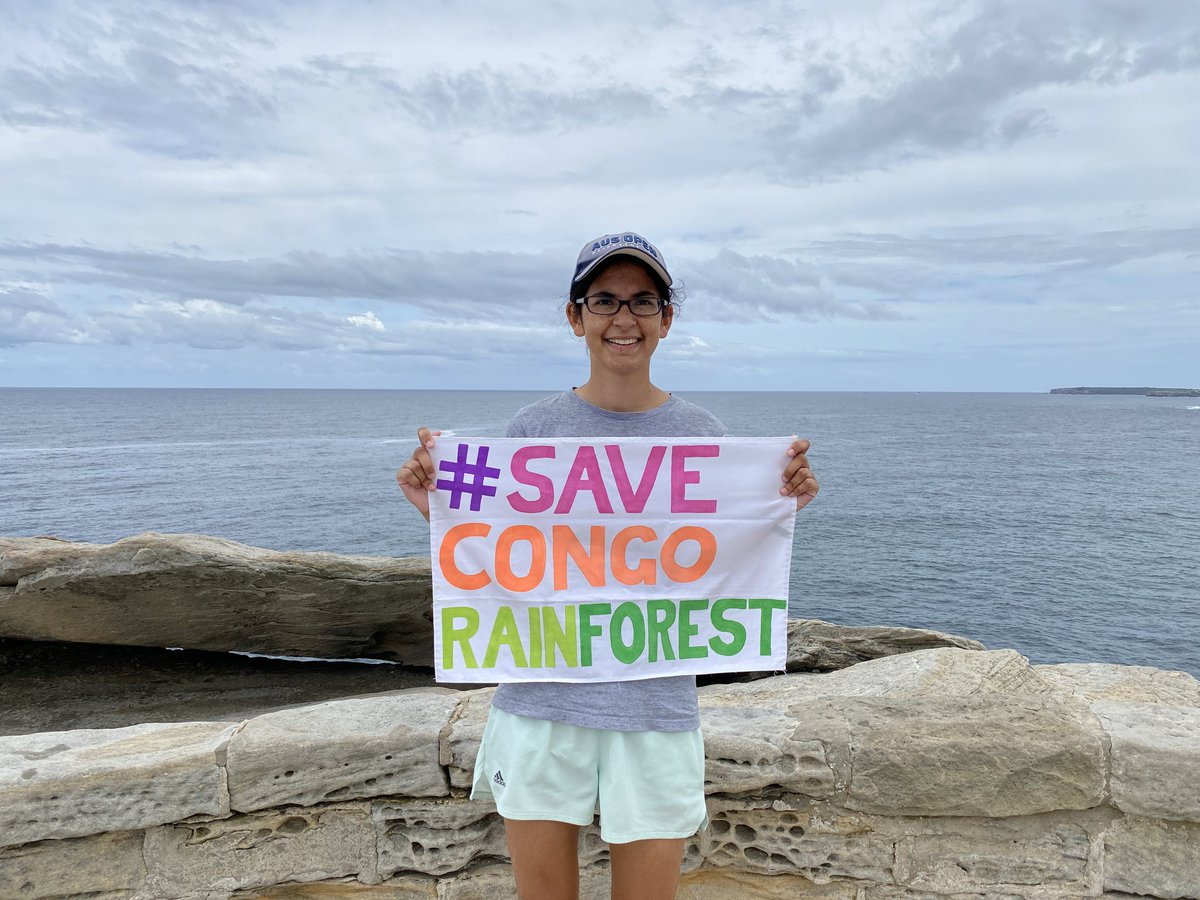 15) Patsy Islam-Parsons,  @PatsyIP4, aged 19, is our only Australian  #SaveCongoRainforest campaigner, striking daily in Sydney, and always choosing great backgrounds for her photos...