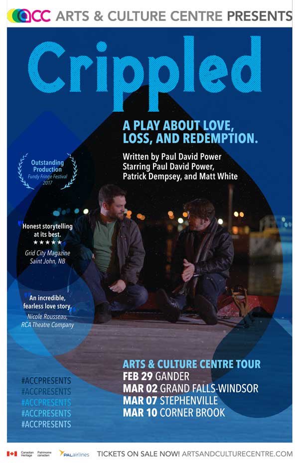 Hello <a href="/townofgander/">Town of Gander</a> ! We are here tonight to perform #crippled <a href="/ACCGANDER/">Smallwood ACC</a> at 8pm. Hope to see you there😀 artsandculturecentre.com/gander/Online/…