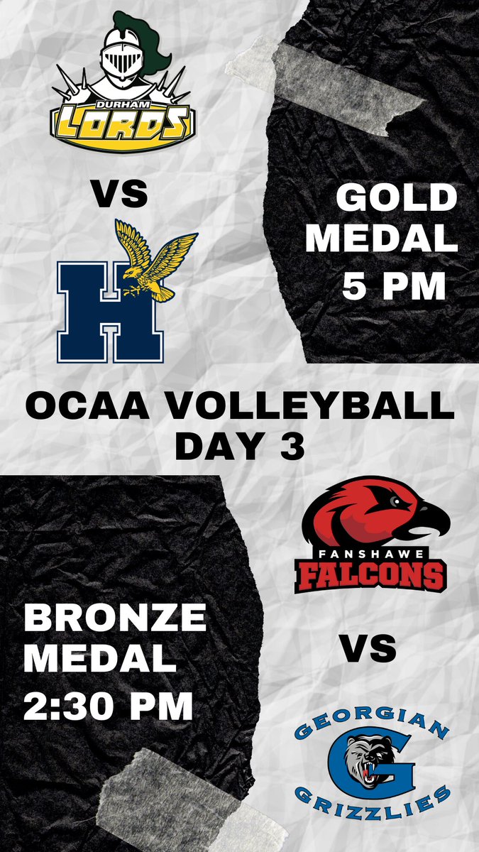 #MVB OCAA Provincials Bronze Medal game and Gold Medal game today