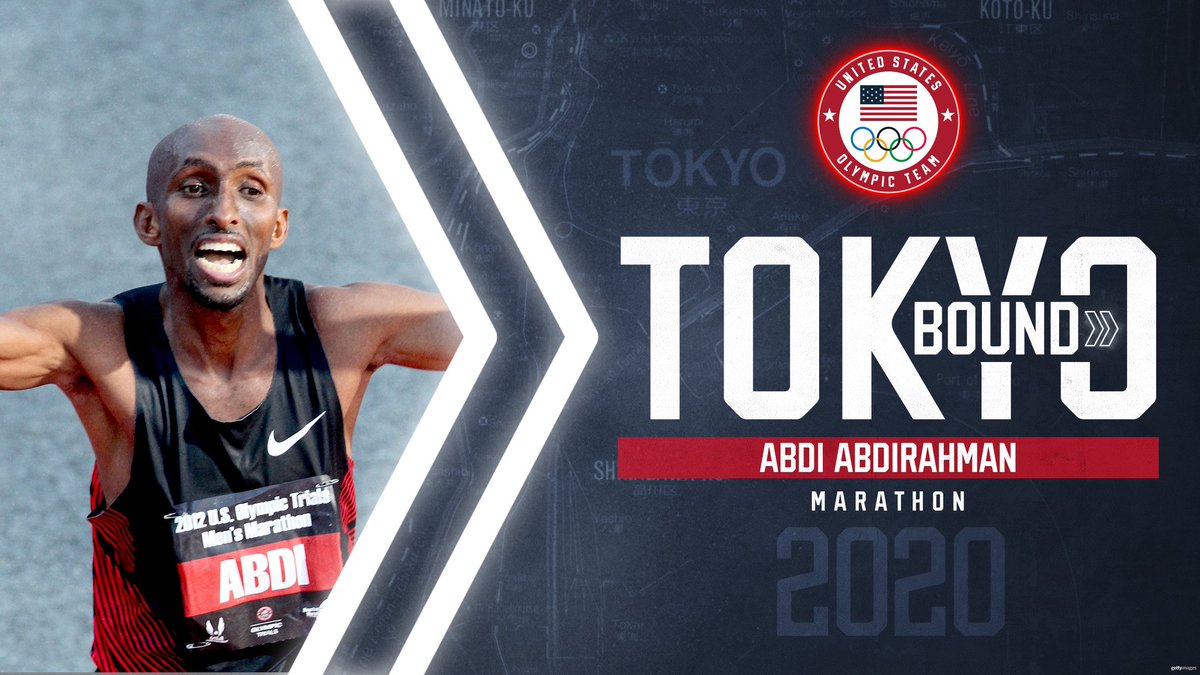 TeamUSA's tweet photo. @G_Rupp @usatf @JakeBillRiley He has done it!
@Abdi_runs grabs a spot on the podium and on the U.S. Olympic team! #MarathonTrials20 https://t.co/aNeCJWbBWC