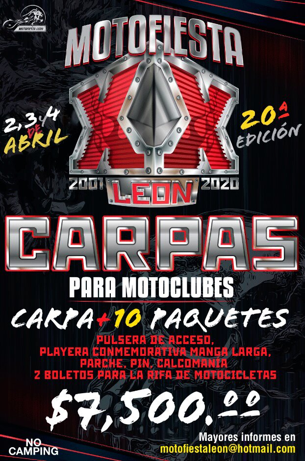 CARPAS PARA MOTOCLUBES