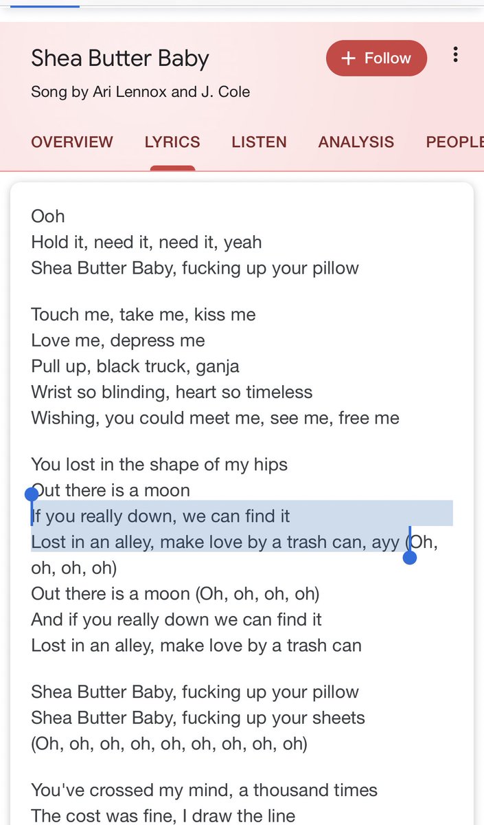Bae Guevara I Love Shea Butter Baby But What Were They Thinking When They Wrote The Lyrics Make Love By A Trash Can
