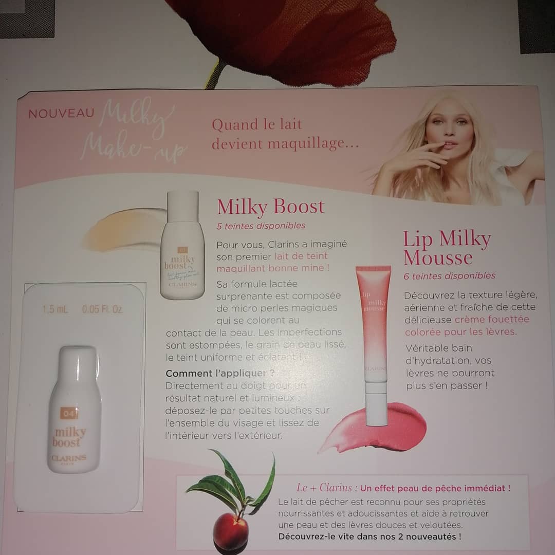 Moreau19677030's tweet photo. 😍Reçu échantillon CLARINS @ClarinsFR
💕 MILKY Make - Up 💕
La nouvelle collection maquillage Clarins onctueuse et gourmande qui prends soin de votre peau 👍
#echantillongratuit #Clarins #nouvellecollection #test #influenceuse
#blogueuse #Milky #MakeUp #MilkyBoost https://t.co/d4fyTH0FiV