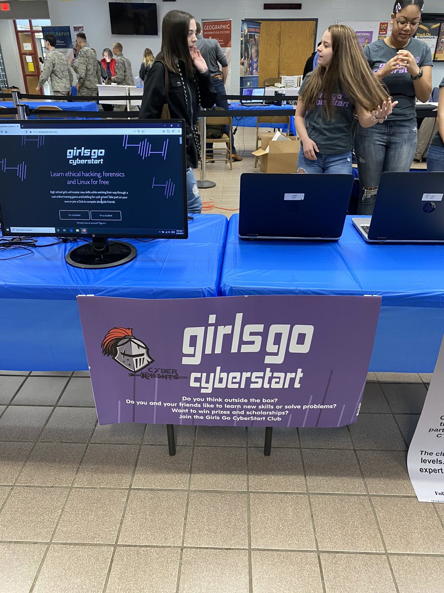 SHSCyberKnights's tweet image. Come visit us at #Stem16Summit at @ChancellorHS   Our @GGCyberStart team is busy #hacking away on the #CyberStart Game. #GirlsWhoCode #GirlsInSTEM @SpotsySchools @SpotsyHSKnights @Rachel_Detore_ #CyberVA #CyberSecurity #GirlsWhoHack