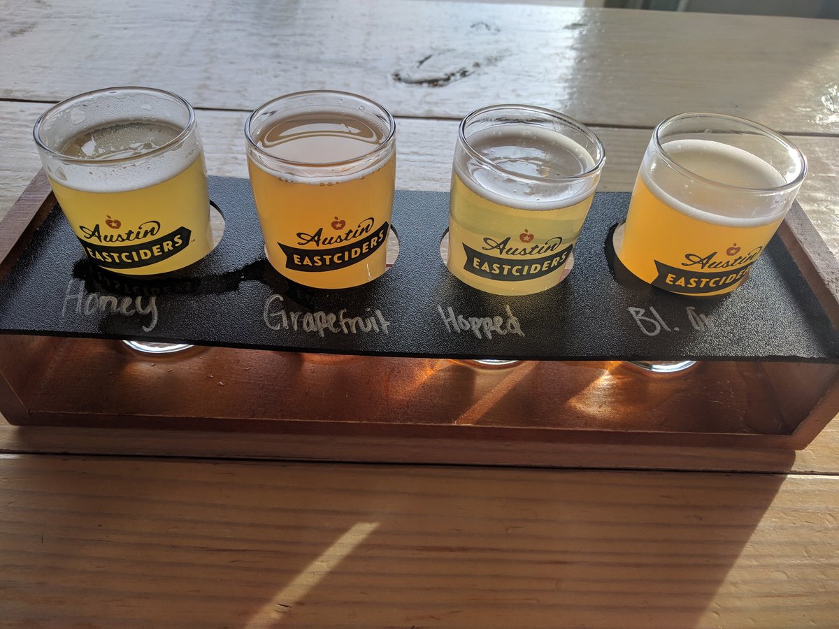 MylesMilligan's tweet photo. After we got situated in Austin we were ready for a drink. @Eastciders has some cider that you should definitely try when you're in Austin. I really digged the Hopped Cider. @MoonwalkingMJ whipped my ass at @NecronomiCards again... #LandMdoTX20 https://t.co/K8X3cPxsWU