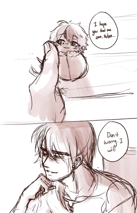 Cause I couldn't sleep.... And chibi soulmate au got me thinkin'

@ProMod30229642 made the au and owns Ruben = w=/ 