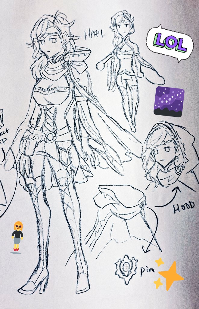 [FE3H] ashen wolves timeskip redesign concepts... would've done it digitally if i could but for now here are some scribbles.. 