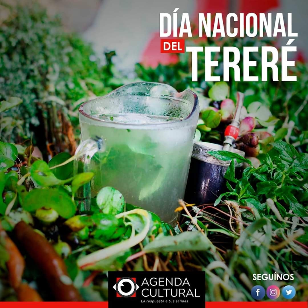 agendacultpy's tweet photo. ¡Hoy celebramos el día nacional del tereré en Paraguay! La fecha fue fijada mediante la Ley de la Nación n° 4.261 “Que declara al tereré como Patrimonio Cultural y Bebida Nacional del Paraguay”. Encontrás actividades relacionadas a este día en 👉🏻 https://t.co/V5pHhkmHis 👈🏻 https://t.co/UW8pg4z3qb