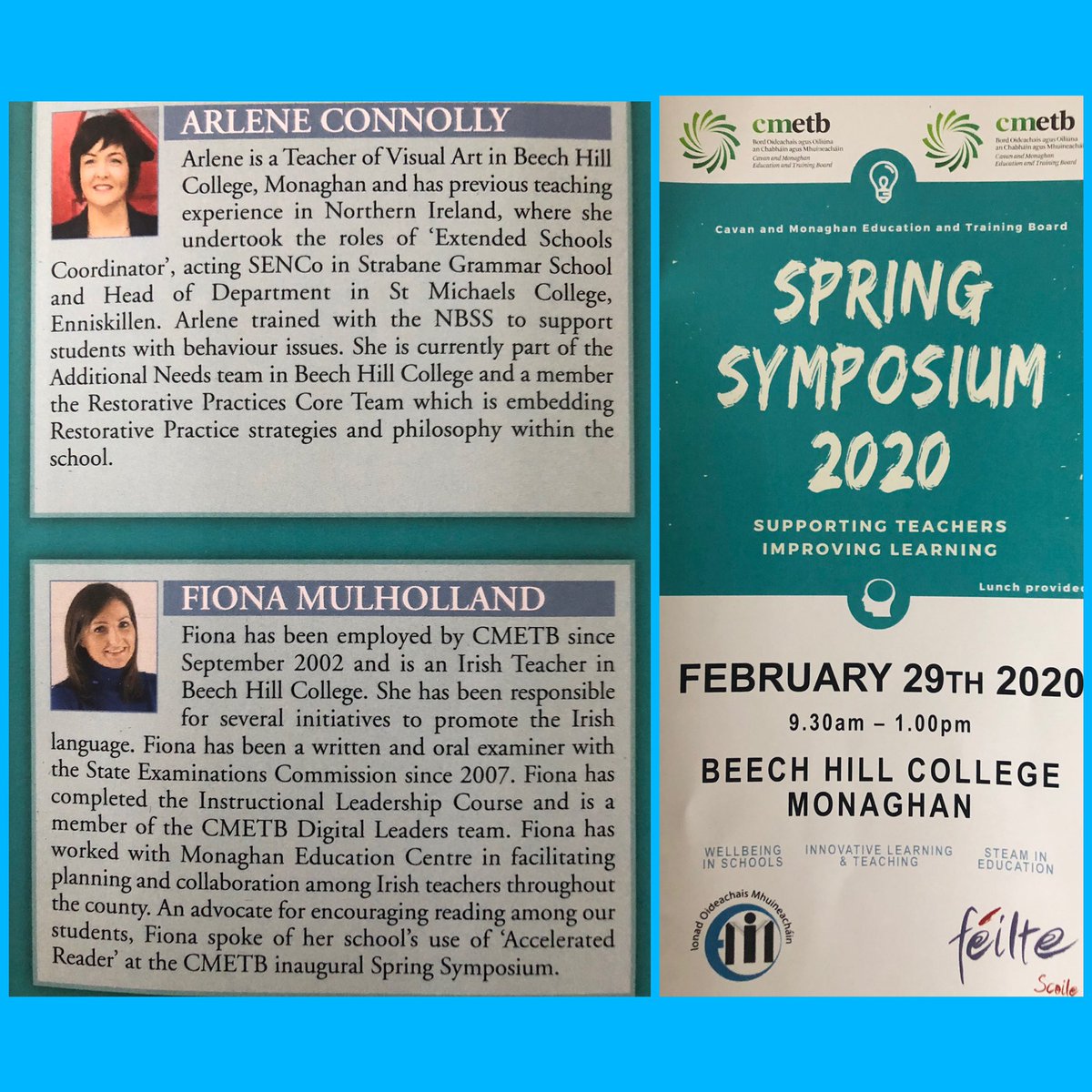 BHCMonaghan's tweet photo. Erudite and engaging presentation on #RestorativePractices in action presented by MsMulholland & MsConnolly today at @CavMonETB #SpringSymposium. Maith Sibh! Dedicated to embedding this philosophy @BHCMonaghan #CMETBLearning @mstowerp https://t.co/Zvwiml4hAX