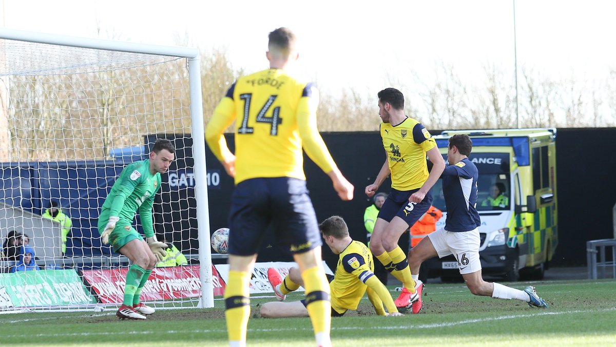 SUFCRootsHall's tweet image. What a moment for the lad!

All those months of hard work @lewisgard10 has put in paying off with the equalising goal on the stroke of half-time.

#OXFvSOU #Blues