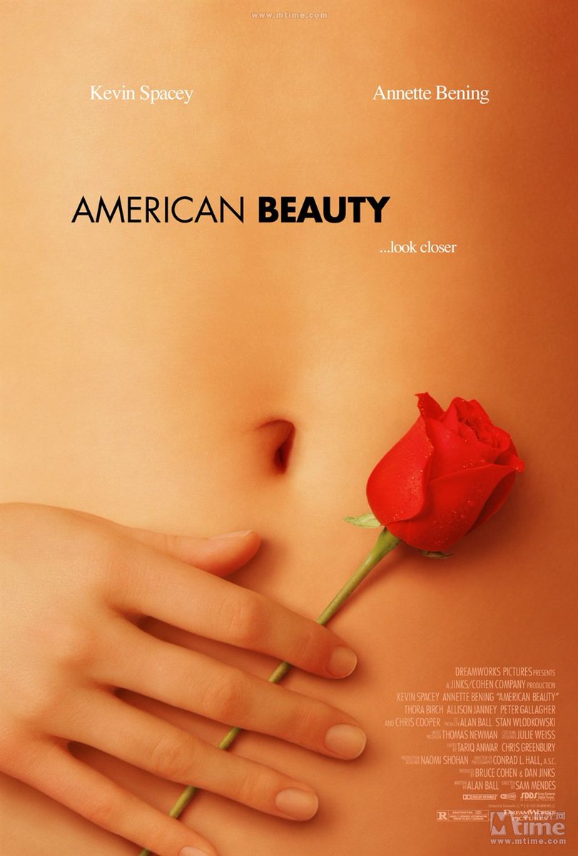 CinePolaroids's tweet photo. Los mejores carteles de películas de 1999 vol. I: American Beauty (Dir. Sam Mendes, 1999) https://t.co/pA94zLpT4O