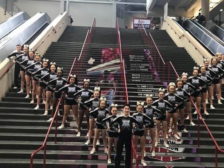 Proud dad watching his daughter’s team compete in NCA International competition in Dallas TX. A great &amp; dedicated group of kids who spend many hours in the gym preparing for the big moment!