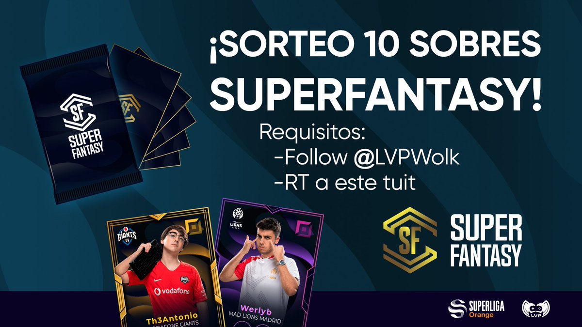 Wolk_Victor's tweet photo. Sorteo 10 sobres de @SuperFantasyLoL

Para participar:
-Follow me
-RT a este tuit

Acaba el jueves 5 de marzo. Suerte! https://t.co/W6LTIaDRBN