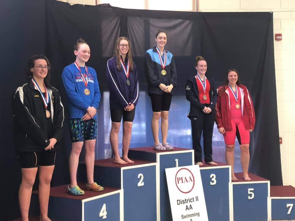 AreaDistrict's tweet photo. Congrats to Sydney Lloyd who placed 3rd in the 200 free with a personal best time of 1:55.97. 
Sydney re broke her own Berwick yard record. Her previous record was a 1:57.88 set during 2016-2017 Districts. Way to go Syd!!! https://t.co/qEwM18JFOs