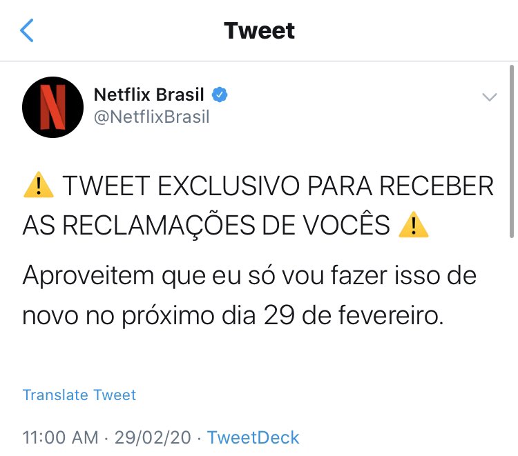 Netflix's Brazilian twitter account tweeted about The OA