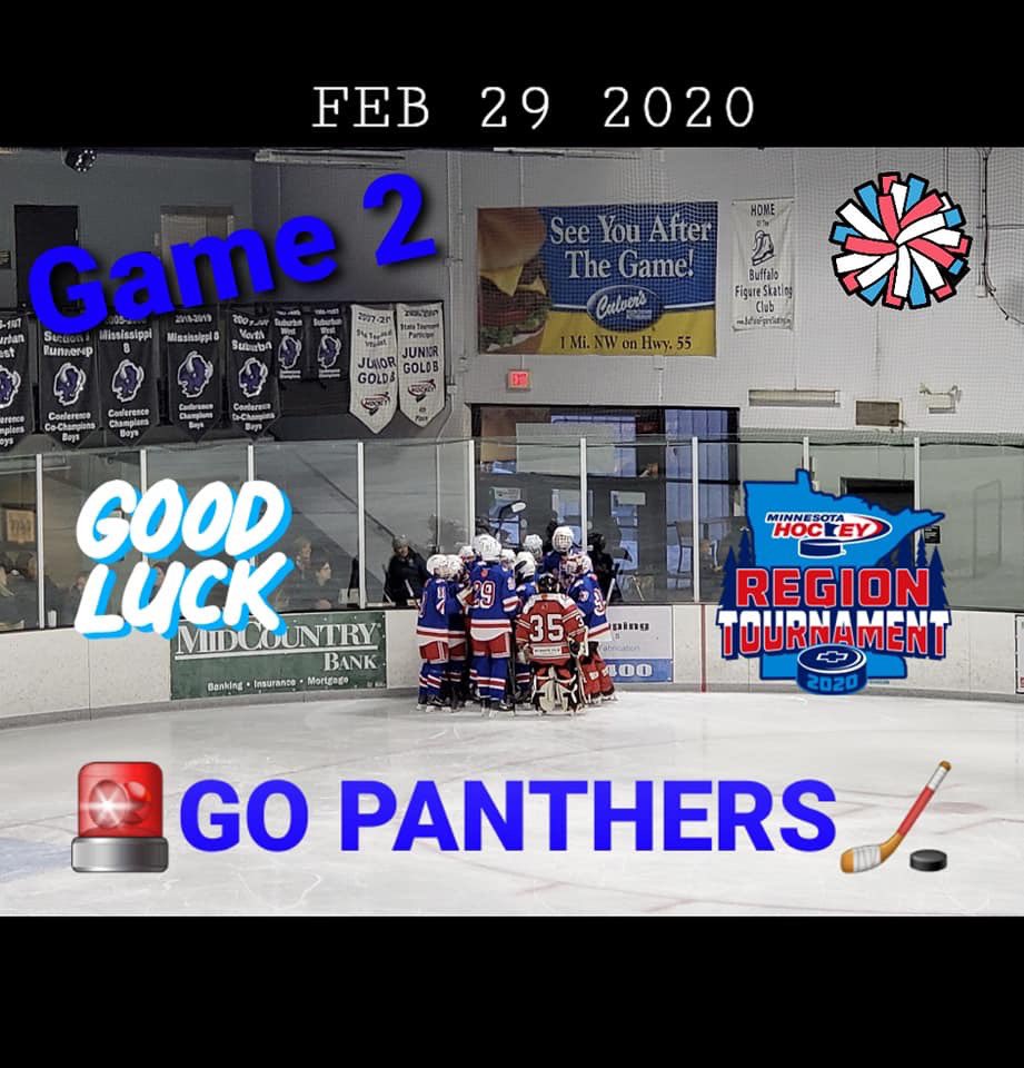 SLPPanthersBAA's tweet photo. Itβs a MUST WIN Game! We need #1Fans @SLP_BoysPuck
#Drive2State West Region
π @parkhockey1990 Cottage Grove
β°2:00
πBuffalo Civic Center
Work Hard today π π @SLPHockey1
@YouthHockeyHub #pantherproud #hockeyfamily #GetYourOwnThing #Regions2020 https://t.co/HS88oGiHlU