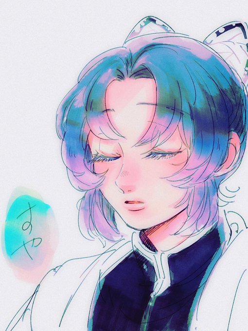 時さんがTwitterに投稿した胡蝶しのぶ(鬼滅の刃)のイラスト。