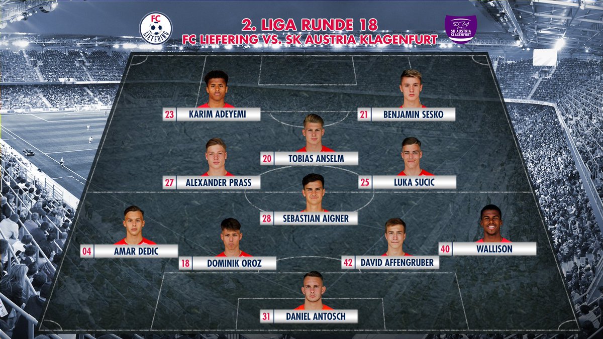 FCLiefering's tweet photo. Folgende Startelf beginnt gegen Austria #Klagenfurt. #FCLKLA https://t.co/iqpzgBsh8V
