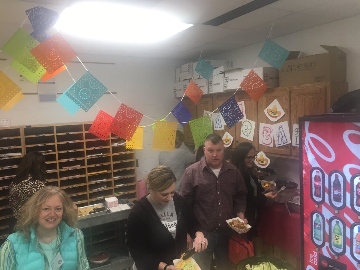 Finished off our Fun Fridays in February for our teachers...NACHO BAR!! It was a hit!! #RollaBulldogs