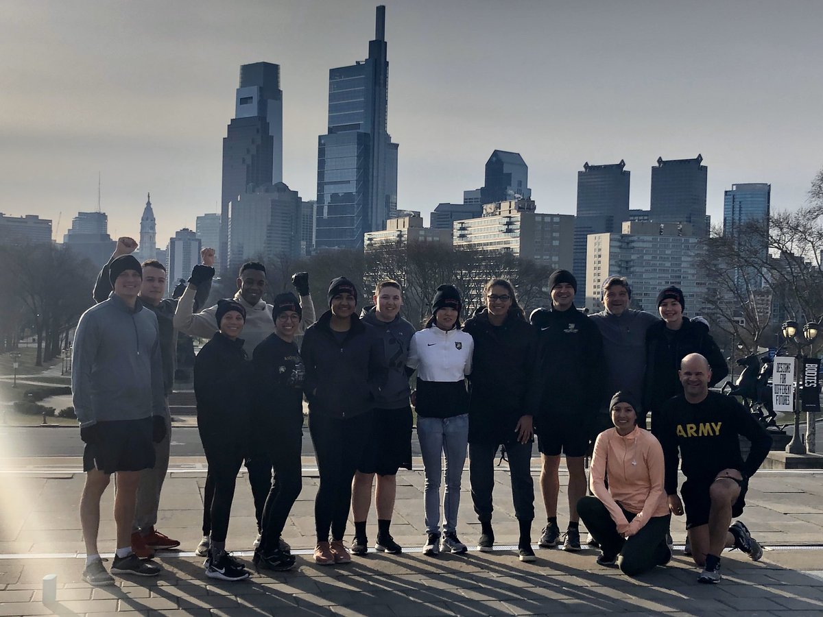 jpabsalon's tweet photo. Our faculty &amp; cadets completed a short brisk morning run during our stay in Philadelphia, PA. Military &amp; Society Mini-Conference at the @essnet annual meeting. @WestPoint_USMA @WPAOG @DeanUsma #USMA #ESS2020 https://t.co/telJfEGEsV