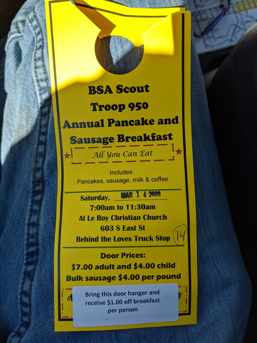 Local Scout Troop fund raiser! Show up with this code or ask me for tickets