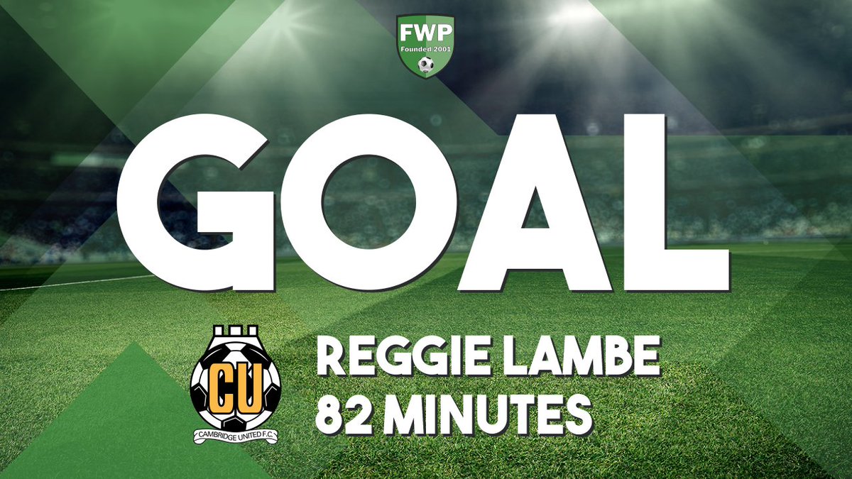 FWPCambridgeUtd's tweet photo. GOAL: @FWPCAMBRIDGEUTD 1-2 @FWPCarlisle - Reggie Lambe (82') https://t.co/rrXdNNQSea https://t.co/xd7R7RLLof