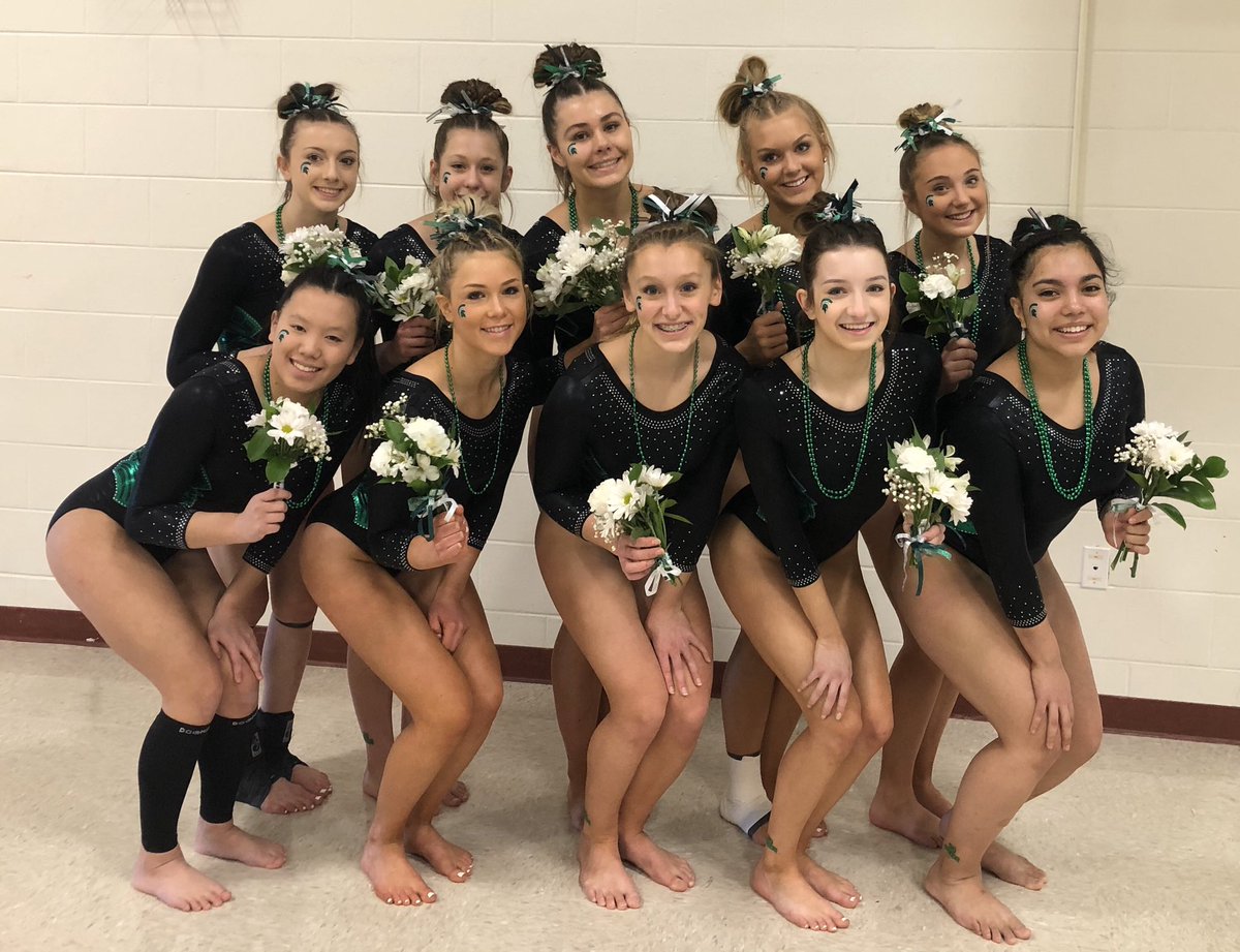 VPMGymnastics's tweet photo. These ladies are ready to go at Sectionals!!! Rounds 2, 4, 6, and 8 on the vault, bars, beam, and floor respectively. #BOSS #WeAreJMM https://t.co/nzSc1xwHUg