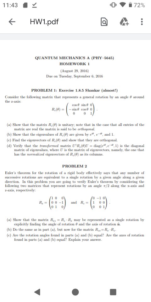 eigenbros's tweet image. Try these questions out if you want to brush up on your quantum mechanics. More problem sets here: eigenbros.com/quantum-mechan…
#physics #physicsproblems #math #mathematics #university #stem #science #college #question