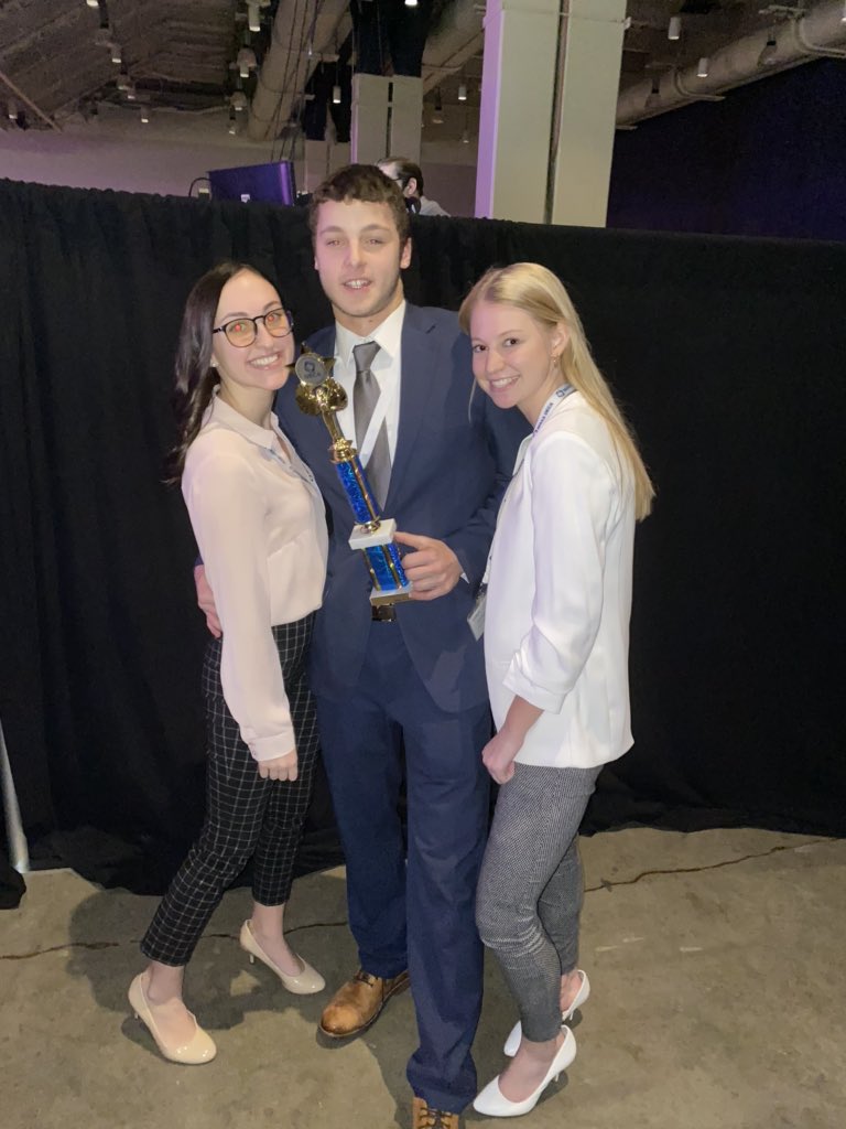 AlisonClish's tweet photo. We crushed the sales project category with a 6th for Lauren &amp; Casey, 3rd for a Emma, Judah and Gizz and a 1st place for Ava and Olivia!!! Congrats @deca_nipmuc https://t.co/70fzUdtkm0