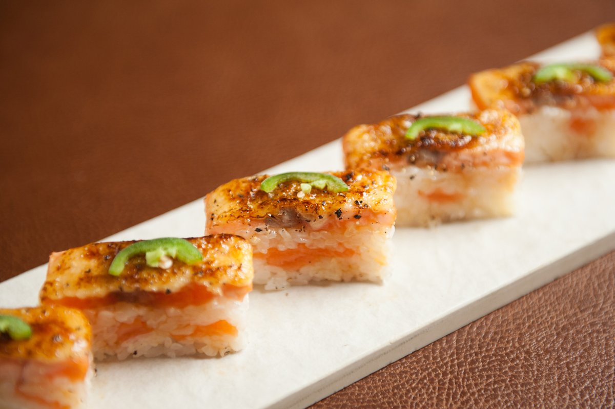 Crowd Pleaser | It's no wonder that our Salmon Oshizushi is a guest favourite with flavour in every bite.