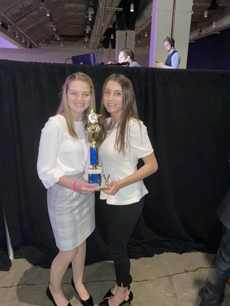 AlisonClish's tweet photo. 4th place for Community Awareness Project Amelia and Kelsey, Congrats!!! @deca_nipmuc https://t.co/Mdyt08YYJX