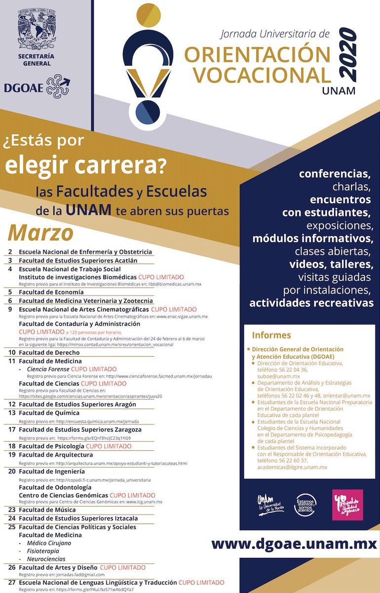 FES_ACATLAN's tweet photo. Si aún no sabes que carrera elegir, acude el próximo 3 de marzo a COESI que se encuentra en el edificio A8 de la Facultad a partir de las 10:00 a.m. ahí recibirás orientación sobre toda nuestra oferta educativa. https://t.co/yJt6sXDH5O