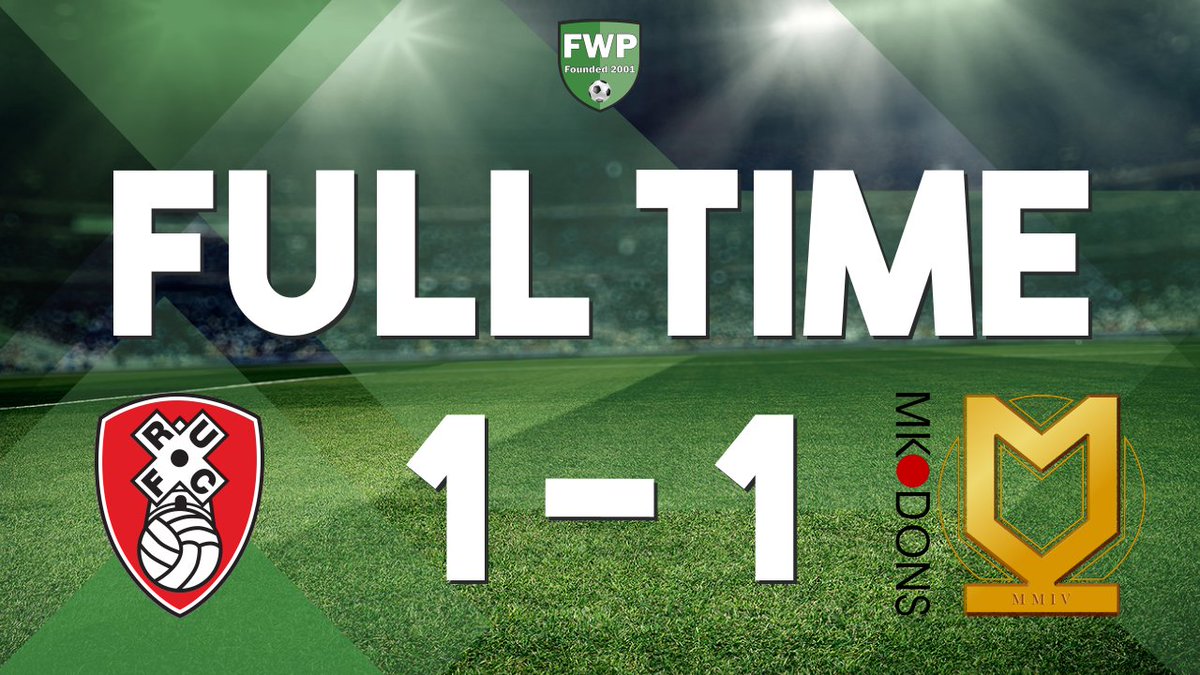 FWPRotherham's tweet photo. FULL-TIME: @FWPRotherham 1-1 @FWPMKDons https://t.co/wwAJ0smgA4 https://t.co/SoHLhjtgHG