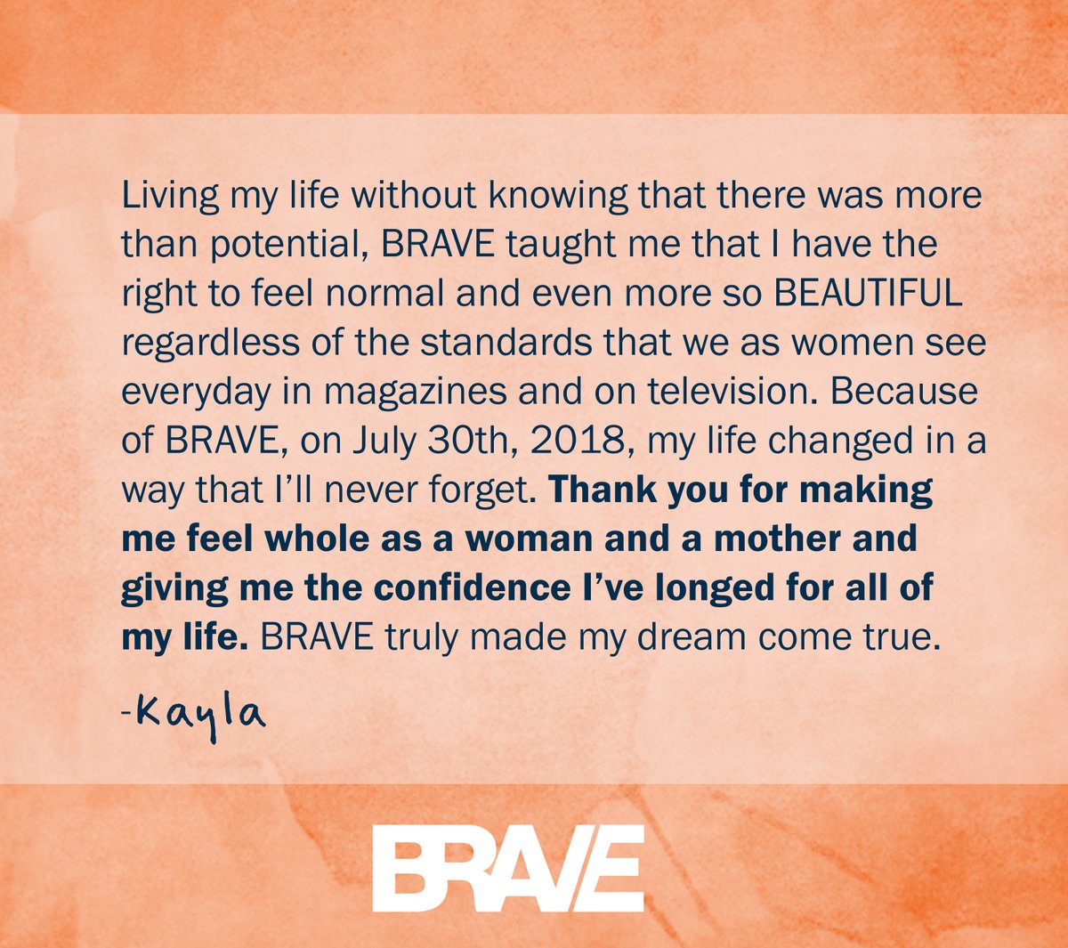 BraveCoalition's tweet image. Please join us in helping more women like Kayla to feel whole. Support BRAVE by donating a photo through the free @donateaphoto app, donateaphoto.com/en_US/cause/br…

#Donateaphoto #JNJ