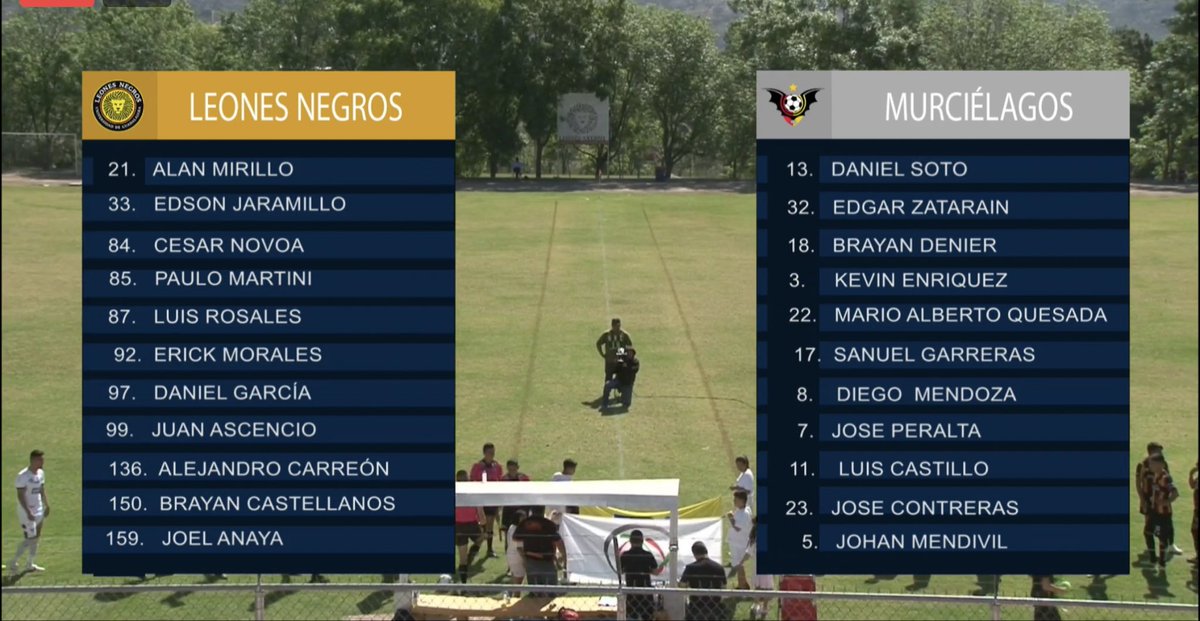 murcielagosfc's tweet photo. TODO LISTO PARA QUE INICIE EL PARTIDO ⚽️
🦁 @LeonesNegrosCF VS #MurcielagosFC 🦇
Sigue la transmisión en vivo por facebook live 📲
@LigaPremier_FMF 🏆
#ElPoderDeLaNegra 🖤 https://t.co/6h0qQgxLT1
