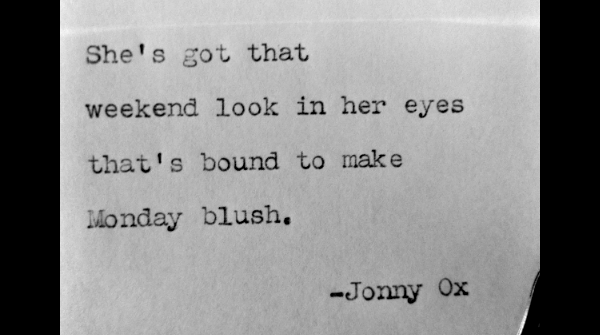 jonny_ox's tweet photo. She's got that weekend look in her eyes 
that's bound to make Monday blush. -Jonny Ox https://t.co/SpS8KRRHI5