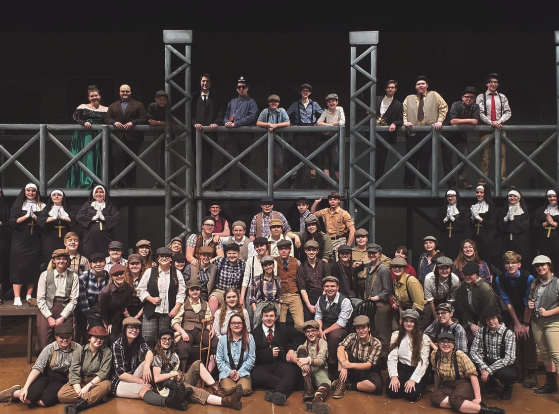 claradobbins_'s tweet image. “Newsies Stop The World!” 
Come and see Newsies March 13, 14, 15 at East Central High School. It’s going to be an amazing show friends! @S_DCSC