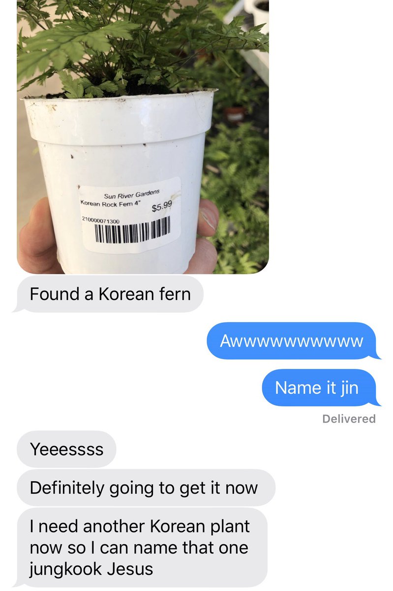 Important note about John: he LOVES plants. BIG plant dad energy. Species, names, plant care, etc. He loves plants. This text   #jungkookjesus