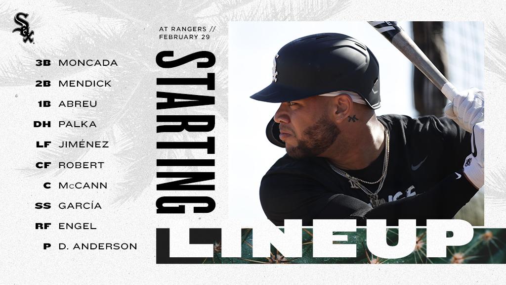 whitesox's tweet photo. Back at it. Today's #WhiteSox starters!
⏰: 2:05 p.m. CT / 1:05 p.m. MT
🎟 #CWSOpeningDay: https://t.co/Rv0TxVgLvI https://t.co/GymVVLytKm