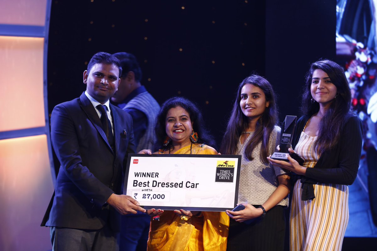JKTyreRacing's tweet photo. Here are all the winners of all of the Award categories of the JK Tyre Times Women's Drive,North Chapter! 
Congratulations to all the lovely ladies! 

#livedriven #shesgotthedrive #timeswomensdrive #awardcerrmony #womensdrive #driveforchange #womenpower @JKTyreCorporate https://t.co/XHGVRBgd2B