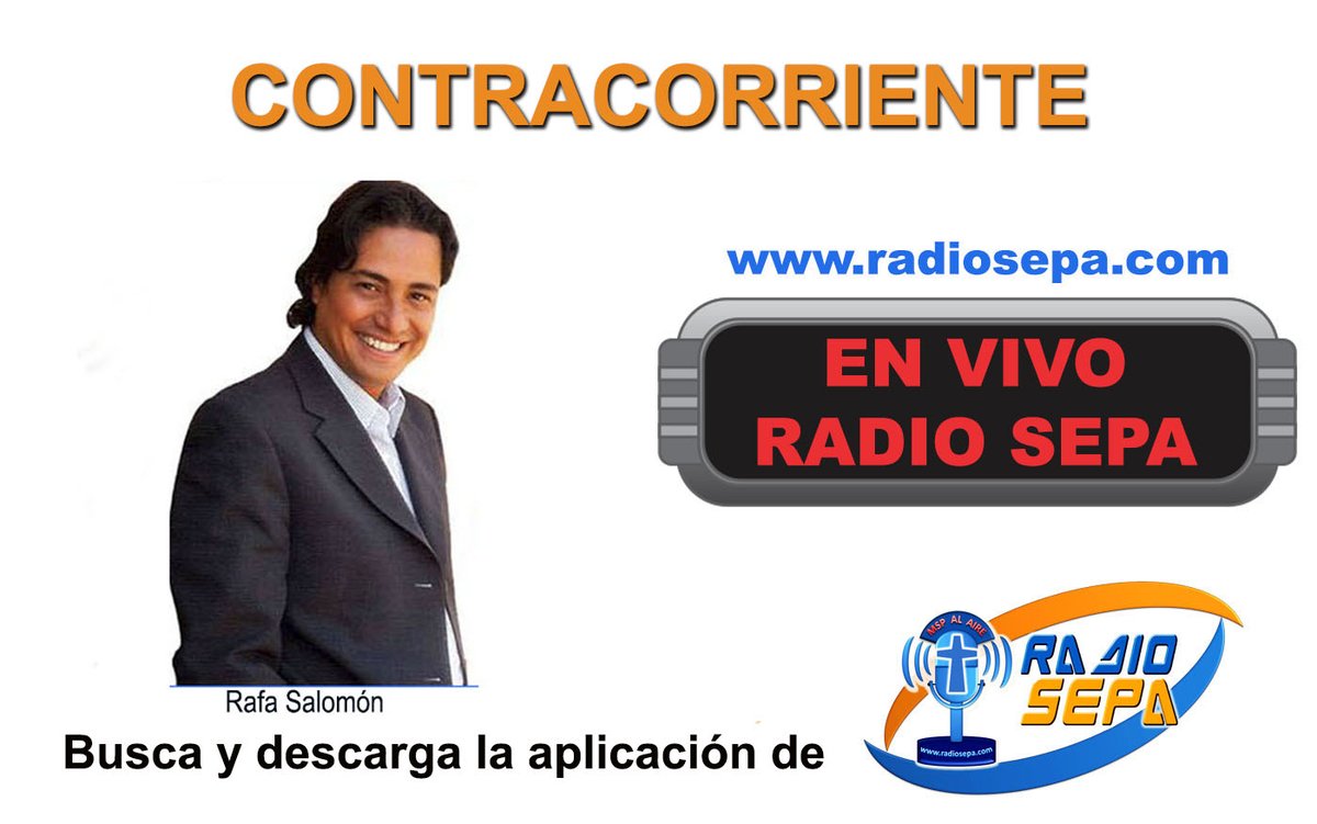 Hoy SÁBADO 29 de febrero 2020 el programa CONTRACORRIENTE con <a href="/rafaelsalomon/">Rafa Salomón</a>
Tema: PERDONARNOS
.
Al aire en Página oficial: radiosepa.com y en TUNEIN: tunein.com/radio/Radio-Se…
También se puede escuchar en: emisoras.com.mx/sepa/