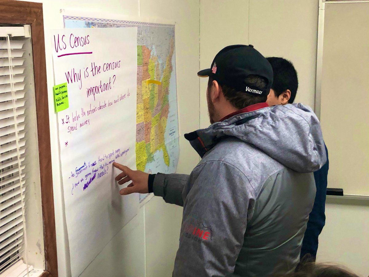 MrsLightner_IAS's tweet photo. 🇺🇸🗳 High Advanced students at PLUM practiced paraphrasing information about the upcoming Census in a gallery walk. Afterwards, students sorted facts and opinions and developed counter-arguments. Awesome lesson designed by @ACE_AdultESOL 🇺🇸🗳 https://t.co/LkivOSmHYx