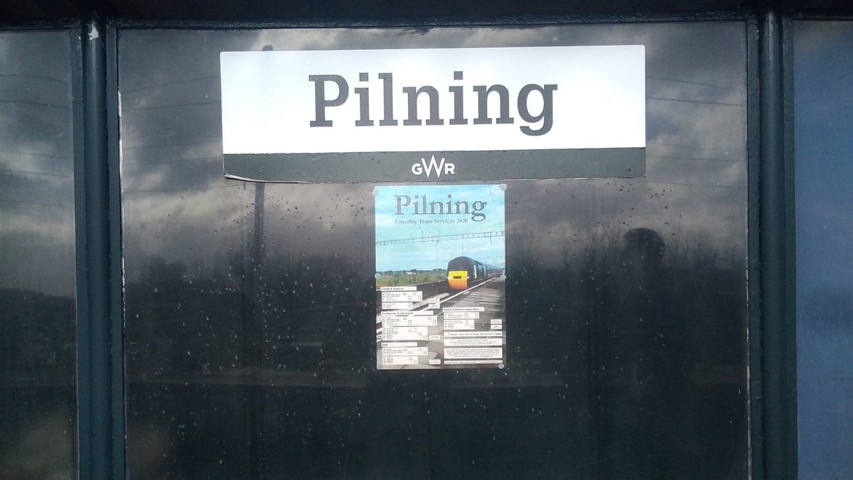 ManVsTrain's tweet photo. The new Saturday Train Services 2020 poster is up at #Pilning Station.
There's some places on here that I would have never considered visiting from Severn Beach Station, like Cardiff..
Looking forward to the summer ๐
#PilningExpress #Pilning1000
https://t.co/q2AQftCNZZ https://t.co/oE1CT39PsZ