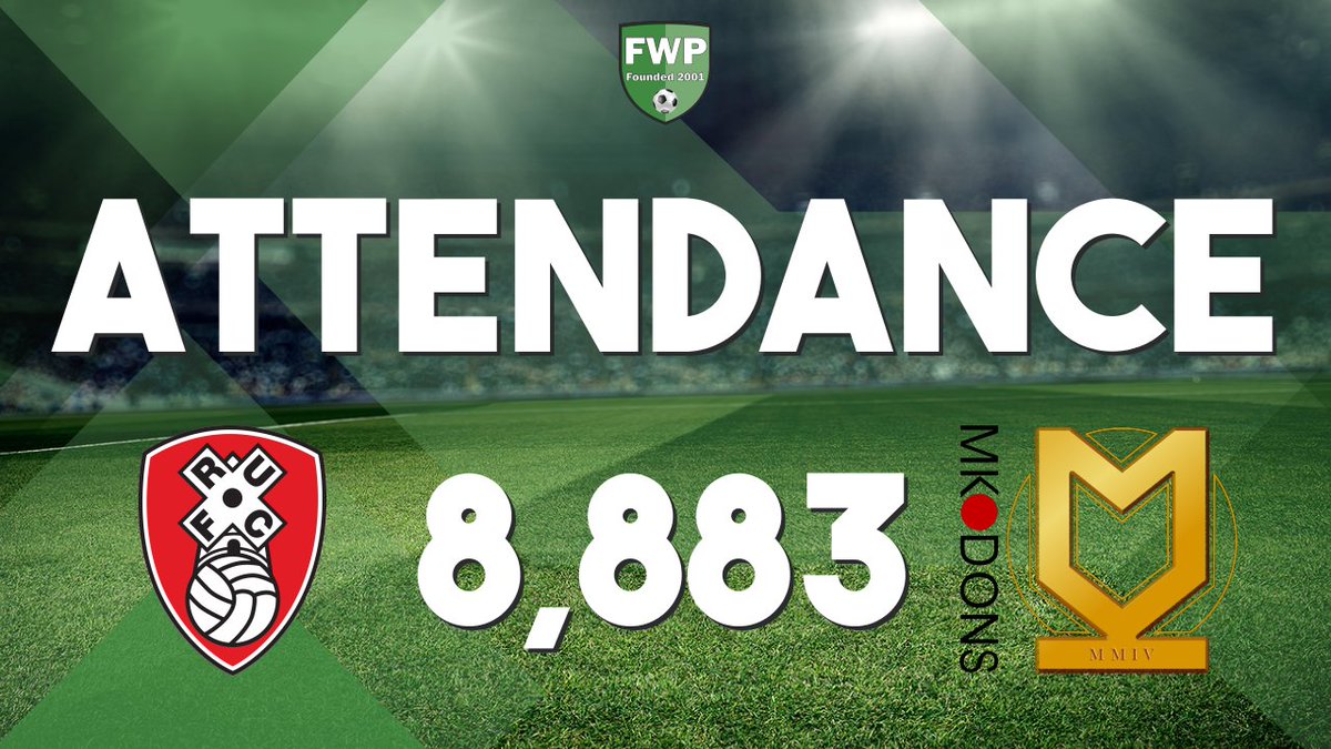FWPRotherham's tweet photo. ATTENDANCE: @FWPRotherham v @FWPMKDons - 8,883 https://t.co/wwAJ0smgA4 https://t.co/I53BlVM9q6
