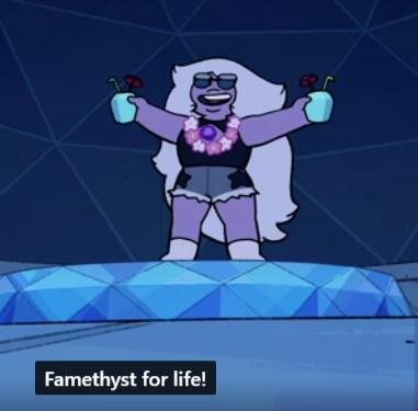 OddmentsShop's tweet photo. #Famethyst lmao https://t.co/P85zWDAeUj