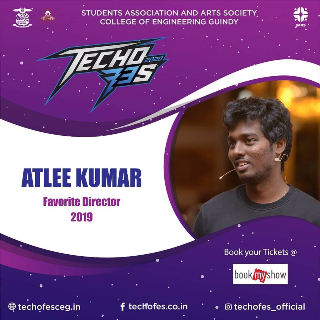randyprabuoff_'s tweet photo. . @Atlee_dir receives Favorite Director Award for #Bigil in #Techofes2020 !!
@actorvijay @Atlee_dir
#Atlee #ThalapathyVijay
Congrats my dear bro 😎 #myinspreation @Atlee_dir @Dirprabu_ https://t.co/BeSHxltlTn